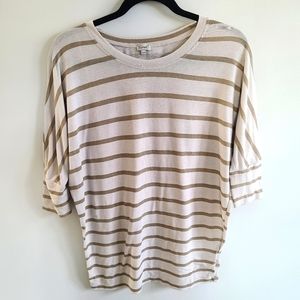 ✨️5 for $25✨️ Xs Kismet Striped Flowy 3/4 Sleeve Shirt